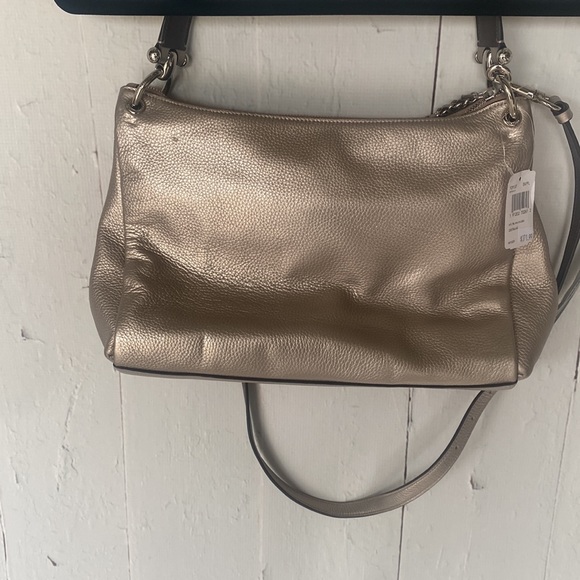 Coach Luxury Pebble Mia F29137 Leather Shoulder Bag - Platinum - Picture 3 of 6